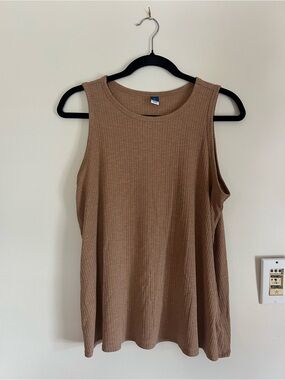 Ribbed Tank Top — Brownish Mauve